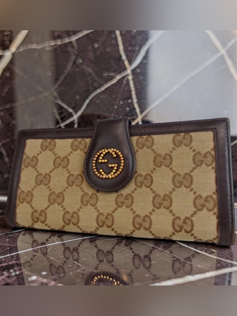 GUCCI Interlocking GG Canvas/Leather Continental Wallet 🤩❤️‍🔥